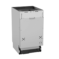 Полностью встраиваемая посудомоечная машина, 45 см